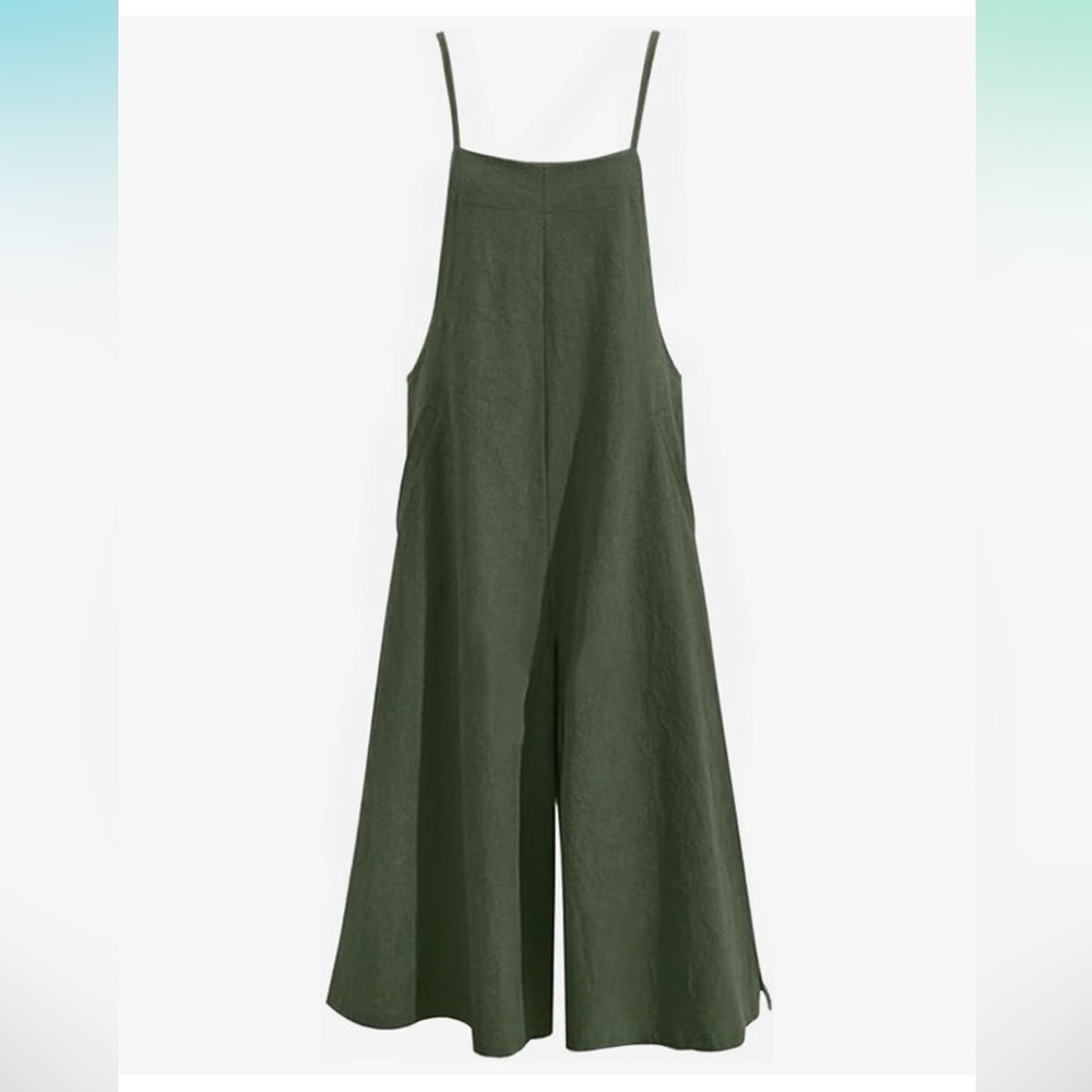 YESNO Women’s Casual Long Bib Pants Overalls Wide Leg Jumpsuit Pockets Size 3X